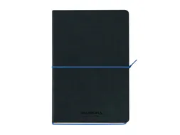 Notitieboek Aurora Tesoro A5 192blz lijn 80gr zwart blauw
