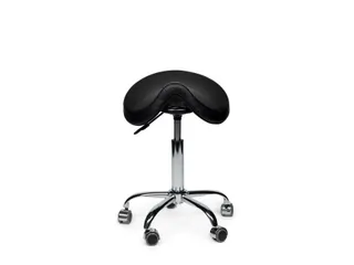 Zadelkruk Office Premium laag zonder voetring harde wielen zw - 2