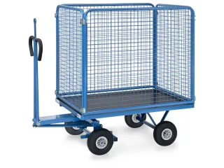 Handtrekwagen Trekoog 6443lz 700kg 1200x800mm Draadgaas Luchtbanden - 1