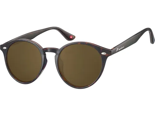 Zonnebril Montana met bruin rond glas turtle