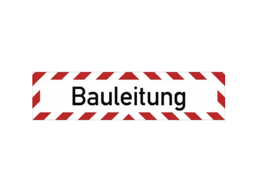 aanwijzingsbord,Bouwdirectie,folie reflecterend,rood/wit/zwart