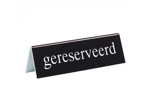 Bordje Gereserveerd 13x4cm