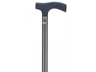 Wandelstok Able2 opvouwbaar carbon soft recht handvat zwart 85-95cm - 2