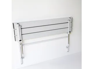 klapbank LxD 1200x380mm aluminium lijsten frame staal RAL7035 - 3