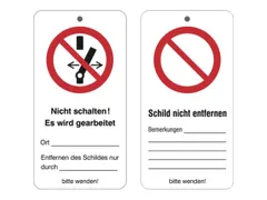 Onderhoudshanger M. Veiligheidsmarkering