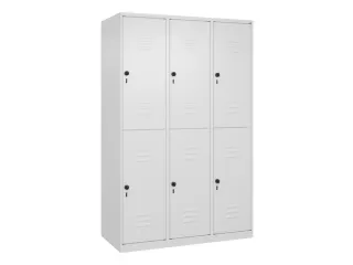 dubbeldekse locker,HxBxD 1850x1200x500mm,3x2vak.,vak B 400mm - 1