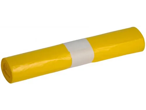 Afvalzak Powersterko 58x100cm Geel T23 80 Liter Rol 25 Stuks