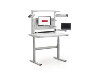 ESD-montagetafel,HxBxD 630-1270x900x800mm,blad gelamineerd grijs - 3