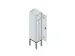 locker voor scheiding van kleding,HxBxD 2120x400x500mm,1vak