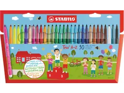 Viltstift Stabilo Trio A-Z Assorti 30Stuks
