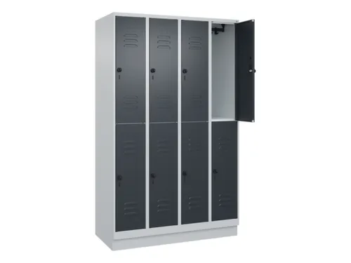 dubbeldekse locker,HxBxD 1950x1200x500mm,4x2vak.,vak B 300mm