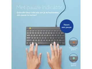 Toetsenbord R-Go Ergonomisch Compact Break QWERTY (US) Zwart - 8