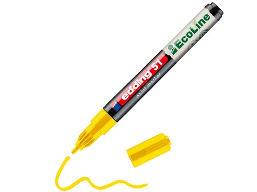 Paintmarker edding 51 EcoLine op waterbasis 1-2mm geel
