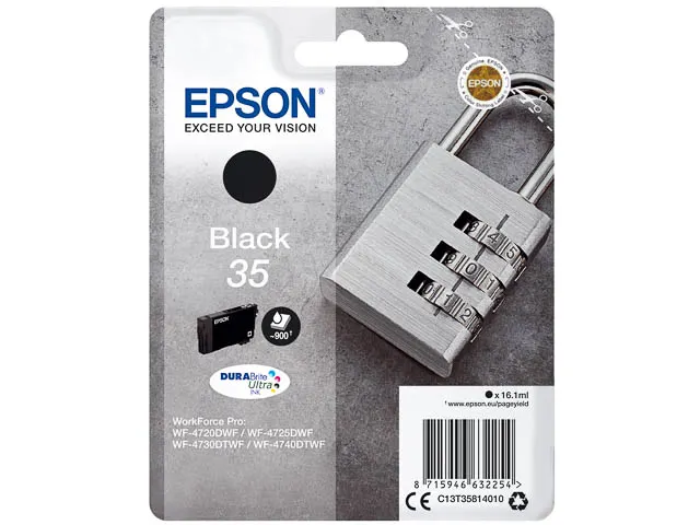 C13T35814010 EPSON WF Inkt zwart ST 900 pagina's 16,1ml