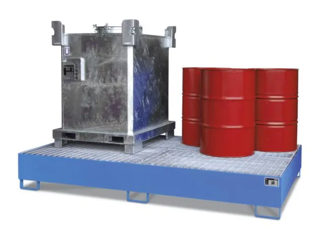 opvangbak,v. 2xIBC/10x200l vaten,opvangvol. 1000l