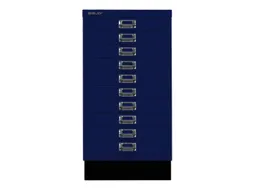 kantoor-ladekast HxBxD 670x349x432mm 10 laden romp oxfordblauw staal