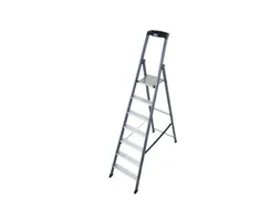 trapladder,eenzijdig,7treden,bordes met profiel,Stand H 1,5m