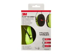 Oorkap 3M Peltor voor kinderen H510AK (87-98 dB) neongroen