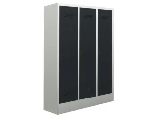 lockerkast v. kinderen,HxBxD 1600x930x500mm,3vak,RAL7035,front RAL7016 - 2