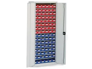 Stellingkast Met 90zichtbakken Hxbxd 1600x690x285mm Ral7035 - 1