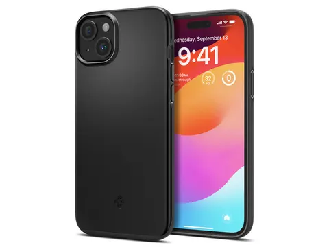 Spigen Thin Fit iPhone 15 hoesje zwart