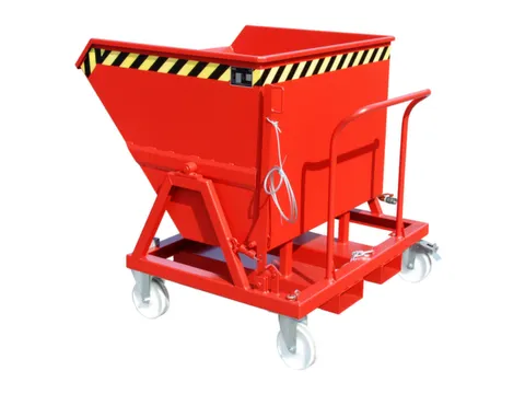 Kiepbak voor spaanders,0,55m³,draagverm. 1000kg,wielen,vorksloffen