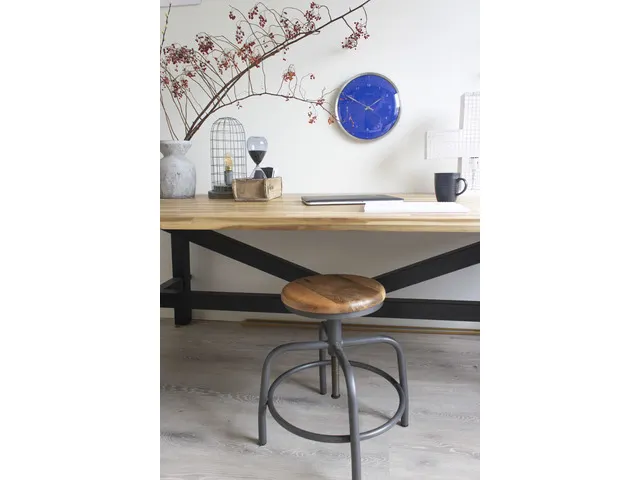 Wandklok NeXtime 60 minutes Ø33cm metaal blauw streep/cijfers