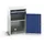 pc-kast 1000x650x550mm toetsenbordblad RAL7035 + RAL5010