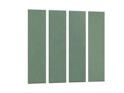 Akoestische PET-vilt wandtegels 30x120cm Petrol Groen 4 Stuks