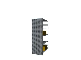 zijwand,v. inhaakstelling,HxD 2000x600mm,staal,RAL7035,perforatieplaat - 2