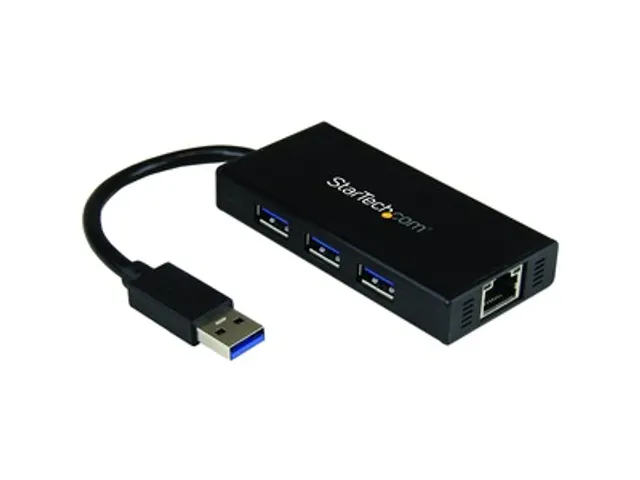 Draagbare USB 3.0 Hub met Gigabit Ethernet