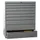 ladekast,HxBxD 1200x1023x600mm,9lade(n),RAL7035,front RAL3000