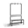 omkleedbank,HxLxD 1710x1000x407mm,HPL zilvergrijs,frame staal RAL7021
