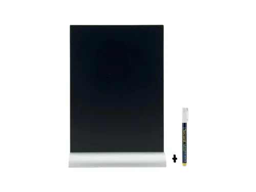 Krijtbord Securit A4 290x210x60mm voet aluminium