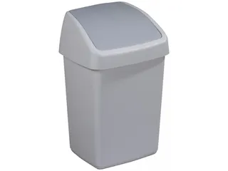 Afvalbak Delta swingdeksel 10 liter grijs - 1