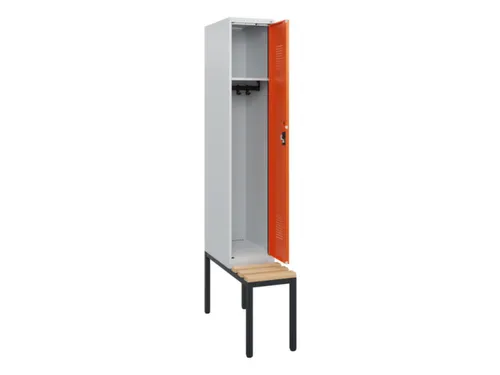 locker met bank,HxBxD 1950x300x815mm,1vak,vak B 300mm,cilinderslot