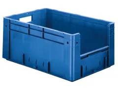 Euronorm Stapelkrat Blauw 270x600x400mm 50l Gesloten Grijpopening