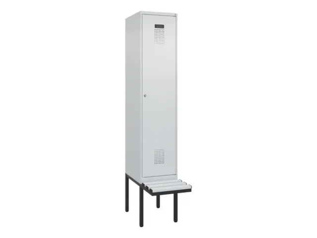 locker met bank,voor scheiding van kleding,HxBxD 2120x400x815mm,1vak