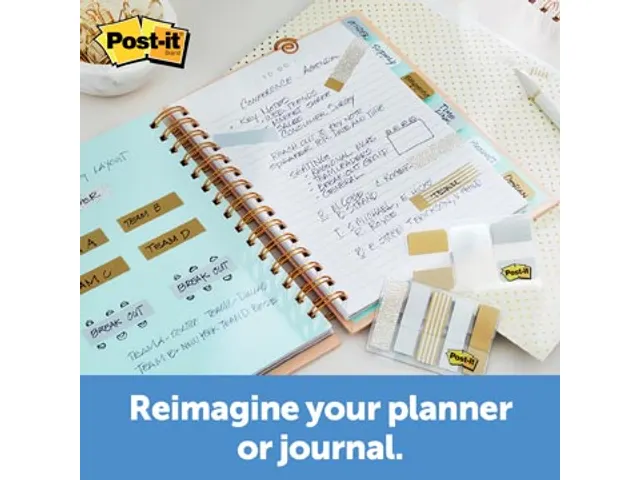 Post-it Index, Metallic Collection, ft 11,9 mm x 43,2mm, 5 x 20 pièce