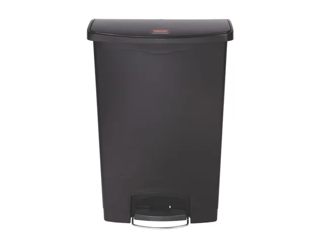 Slim Jim Step On container Front Step kunststof 90 liter Zwart