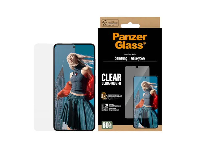 PanzerGlass Screen Protector Samsung Galaxy S26 | Ultra-Wide Fit w.