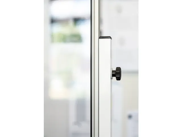 Verrijdbaar scherm 190x126cm transparant plexiglas met onderstel