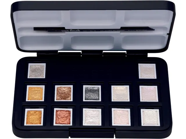 Aquarelverf 12St. Metallic- Interference Kleur