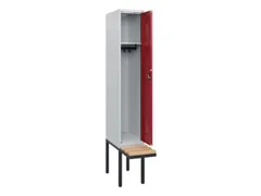 locker met bank,HxBxD 1950x300x815mm,1vak,vak B 300mm,cilinderslot
