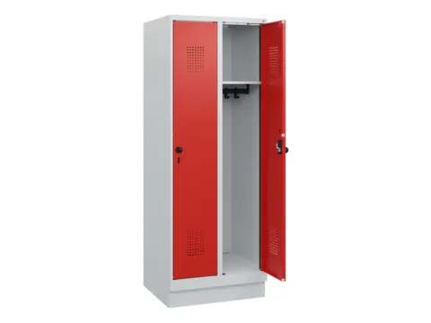 schoollocker,HxBxD 1630x600x500mm,2vak,vak B 300mm,draaigrendel,sokkel