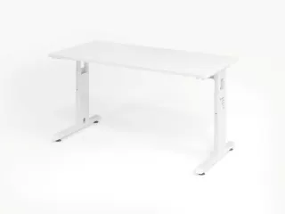 bureau,HxBxD 650-850x1400x670mm,blad wit,C-voet wit - 1