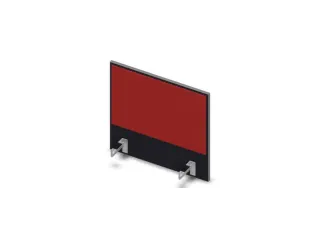 opzetpaneel bureau aanbouw zijkant CC-zwart BN4011-rood 600mm - 1