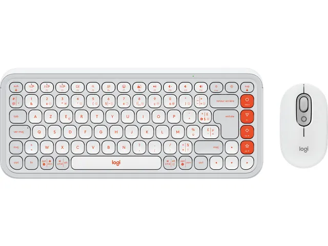 Bluetooth Toetsenbord Muis Azerty Wit