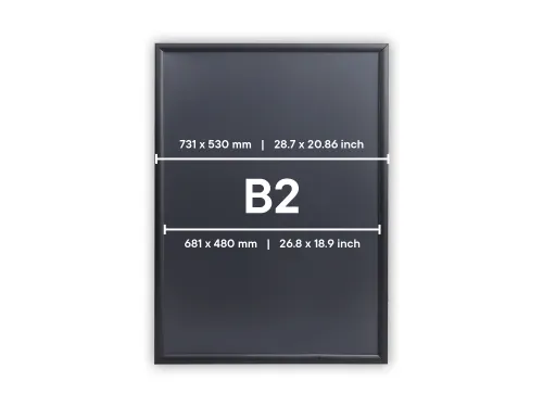 Kliklijst Europel Economy B2 50X70Cm 25Mm Zwart