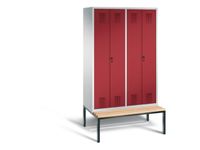 dekenkist HxBxD 2090x1190x500mm 4vak romp RAL7035 front RAL3003